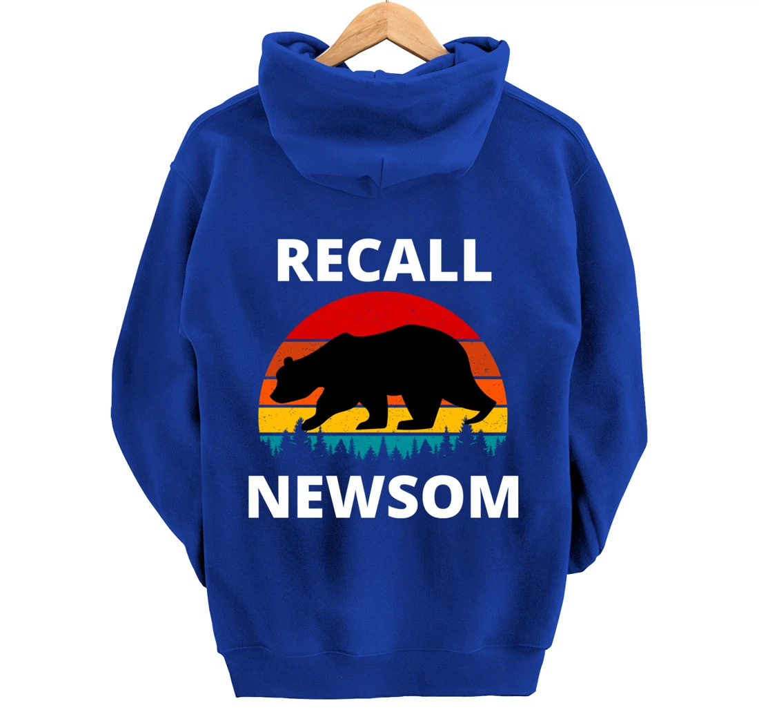 Recall Gavin Newsom California Election Cal Bear & Sunset. Pullover Hoodie