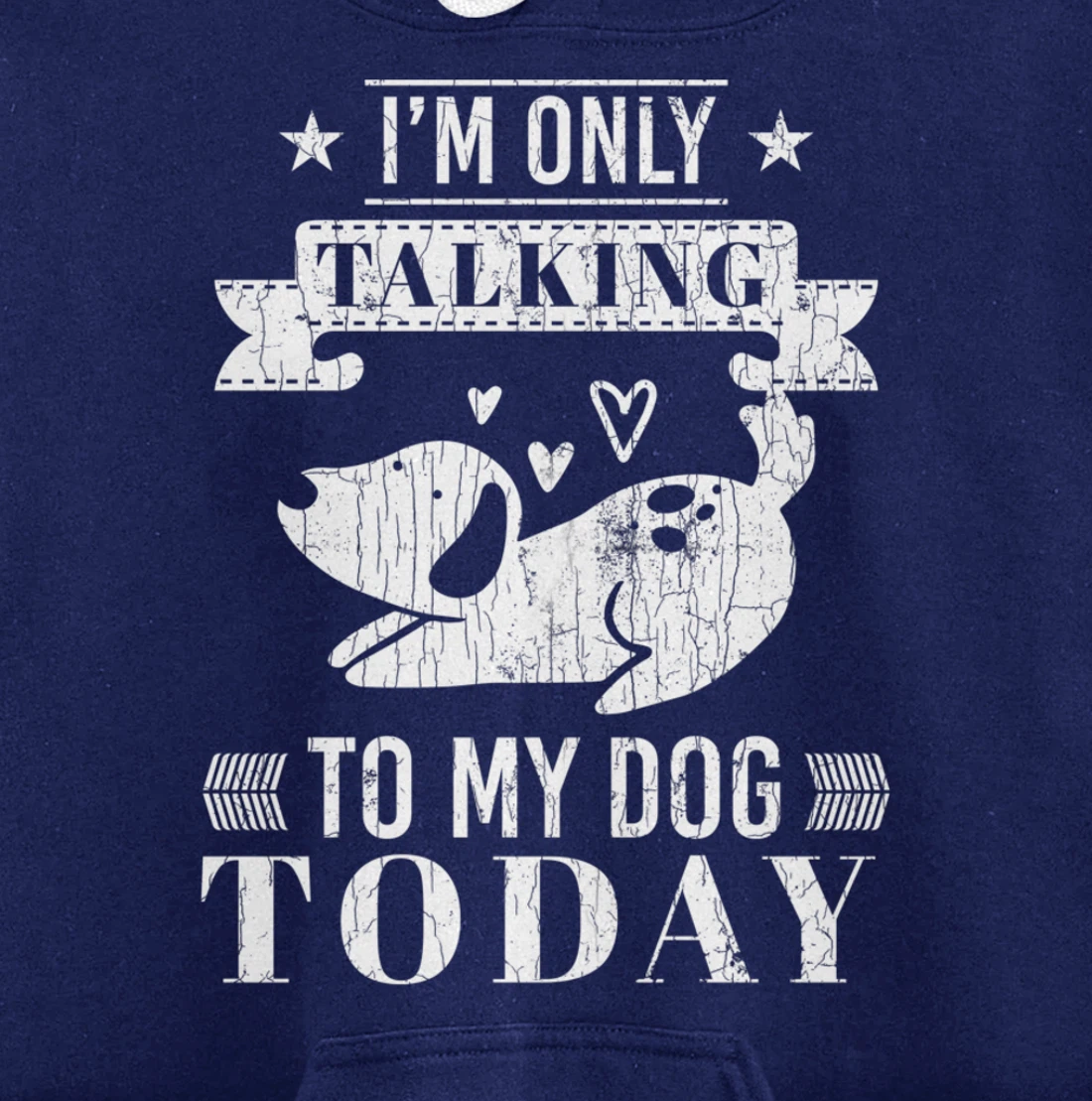 I'm Only Talking To Dog Today Funny Introverts Graphic Pullover Hoodie