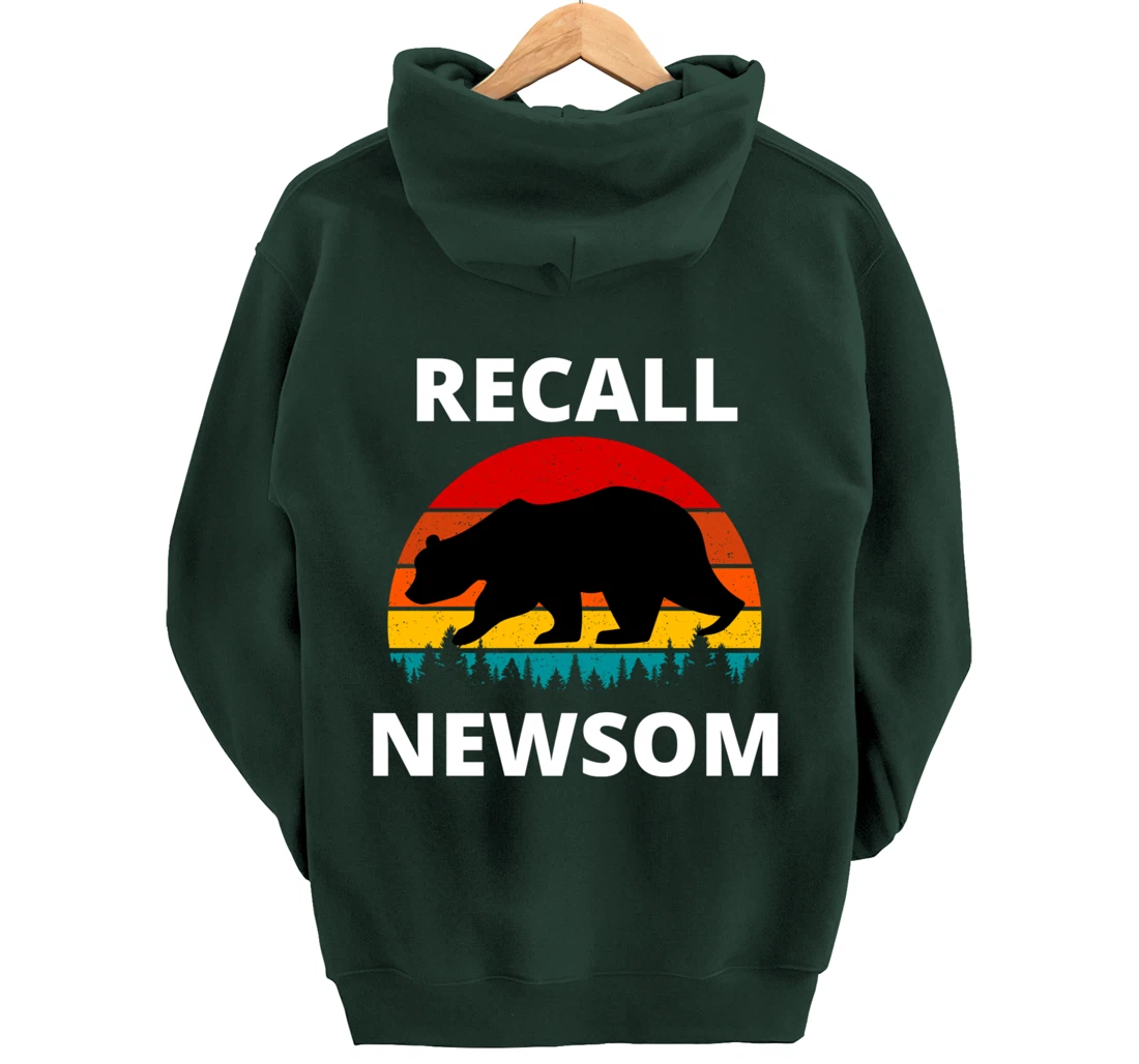 Recall Gavin Newsom California Election Cal Bear & Sunset. Pullover Hoodie