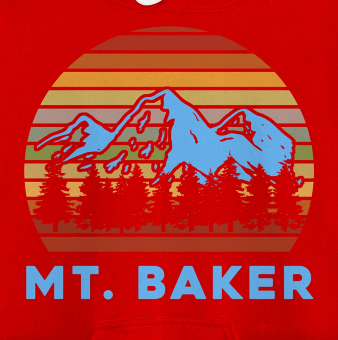 Camping Mt. Baker Souvenir Camper Hiking Nature Lover Pullover Hoodie