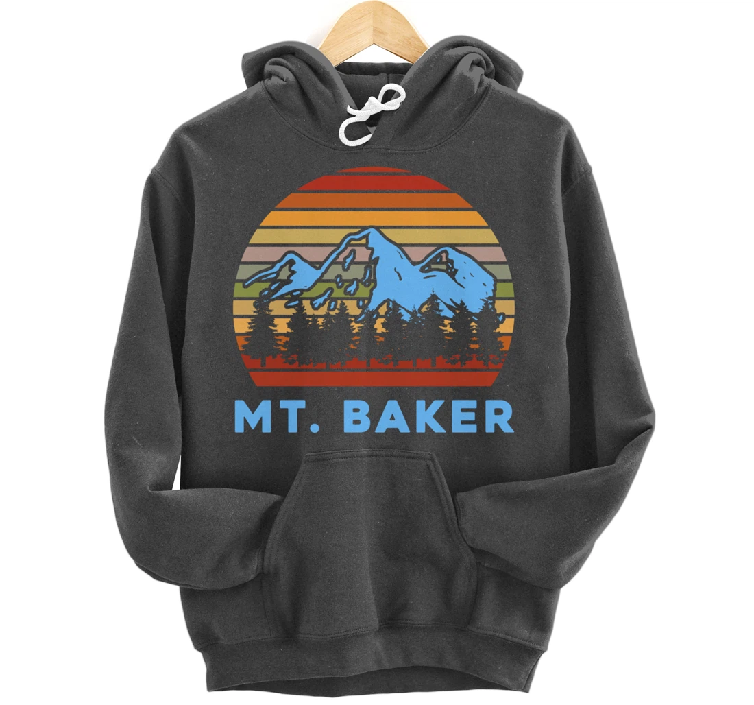 Camping Mt. Baker Souvenir Camper Hiking Nature Lover Pullover Hoodie