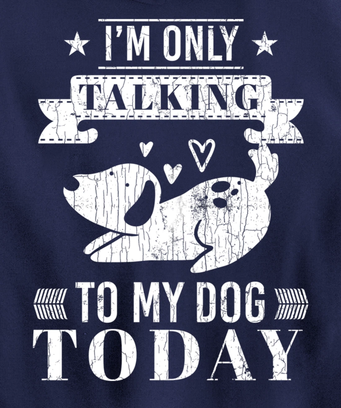 I'm Only Talking To Dog Today Funny Introverts Graphic Pullover Hoodie