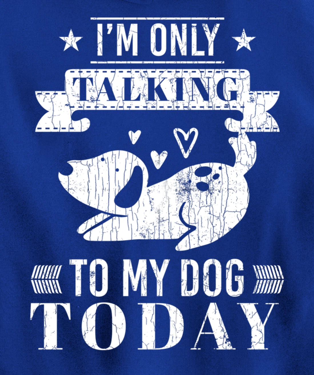 I'm Only Talking To Dog Today Funny Introverts Graphic Pullover Hoodie