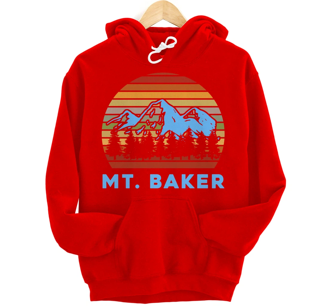 Camping Mt. Baker Souvenir Camper Hiking Nature Lover Pullover Hoodie