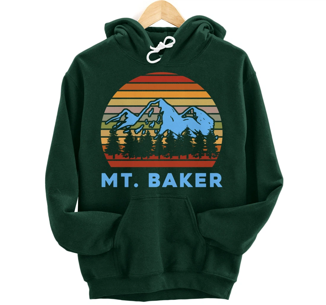 Camping Mt. Baker Souvenir Camper Hiking Nature Lover Pullover Hoodie