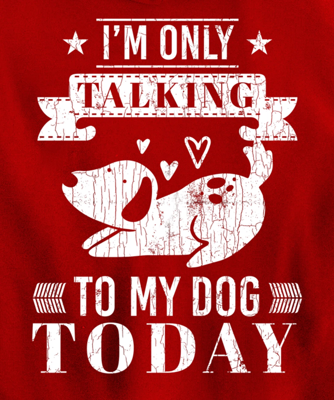 I'm Only Talking To Dog Today Funny Introverts Graphic Pullover Hoodie