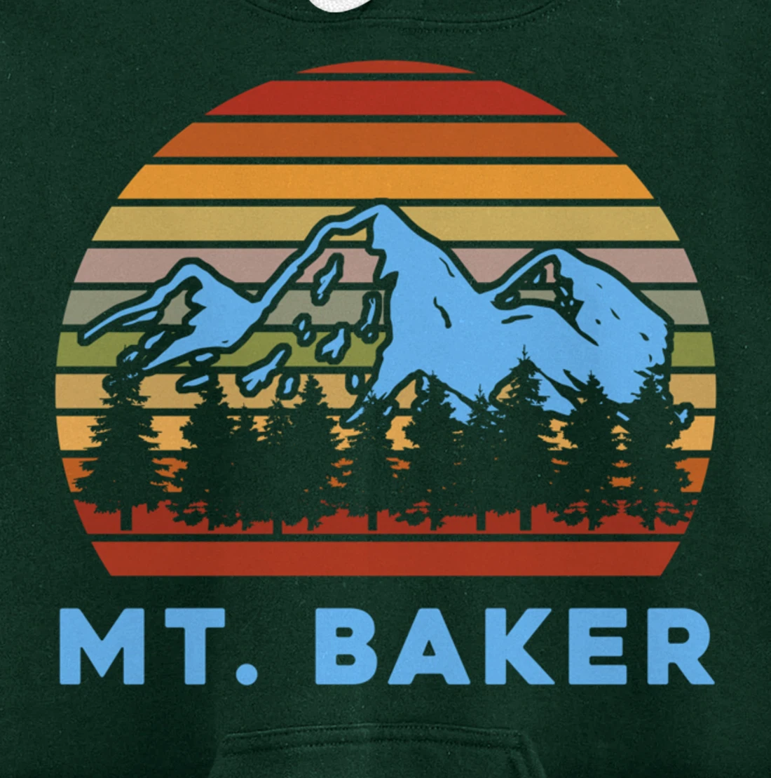 Camping Mt. Baker Souvenir Camper Hiking Nature Lover Pullover Hoodie