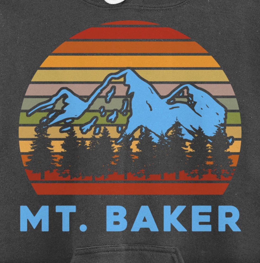 Camping Mt. Baker Souvenir Camper Hiking Nature Lover Pullover Hoodie