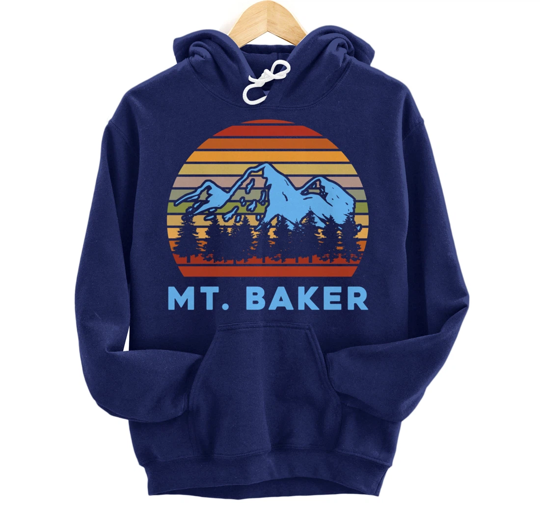 Camping Mt. Baker Souvenir Camper Hiking Nature Lover Pullover Hoodie