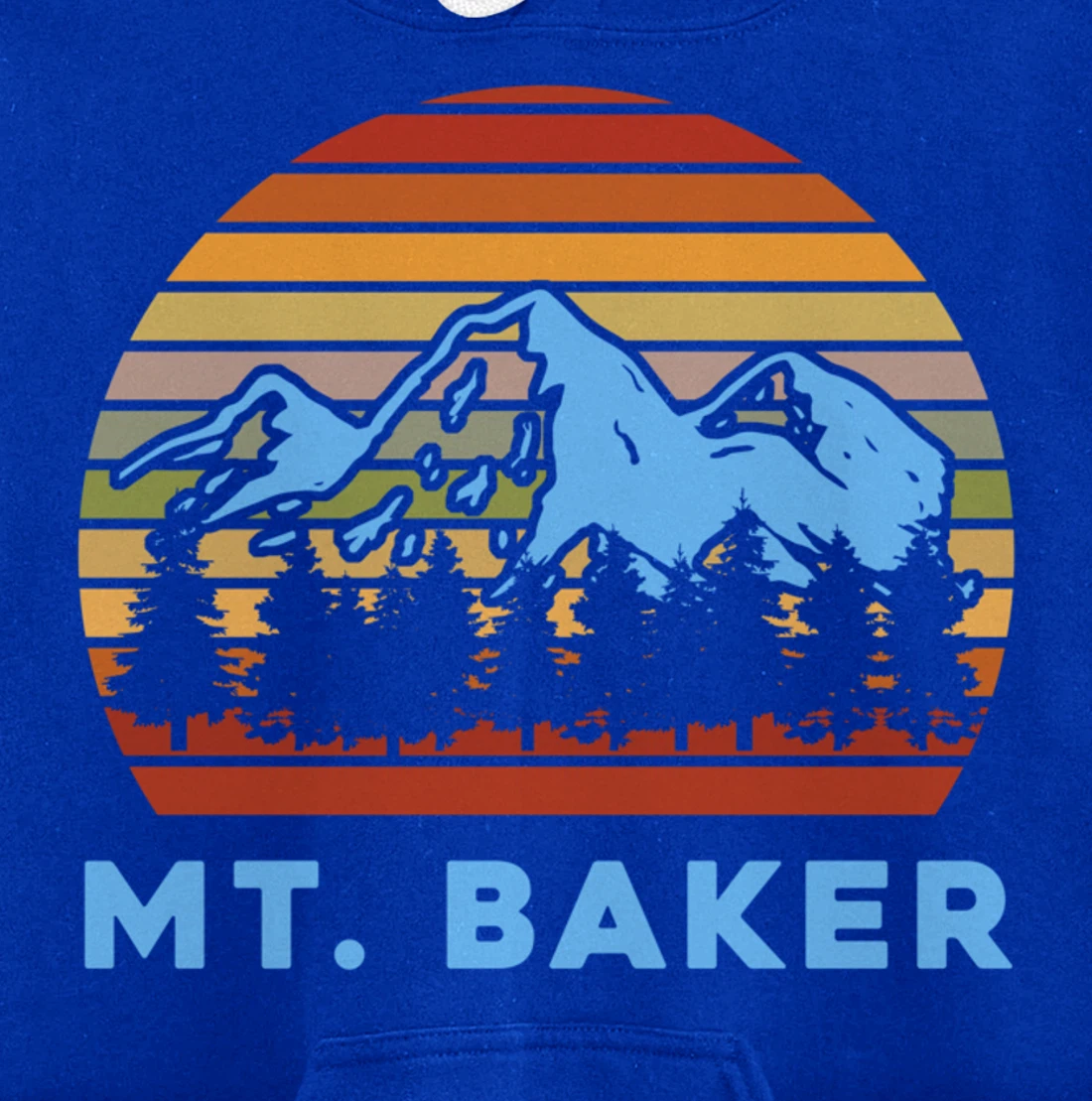 Camping Mt. Baker Souvenir Camper Hiking Nature Lover Pullover Hoodie