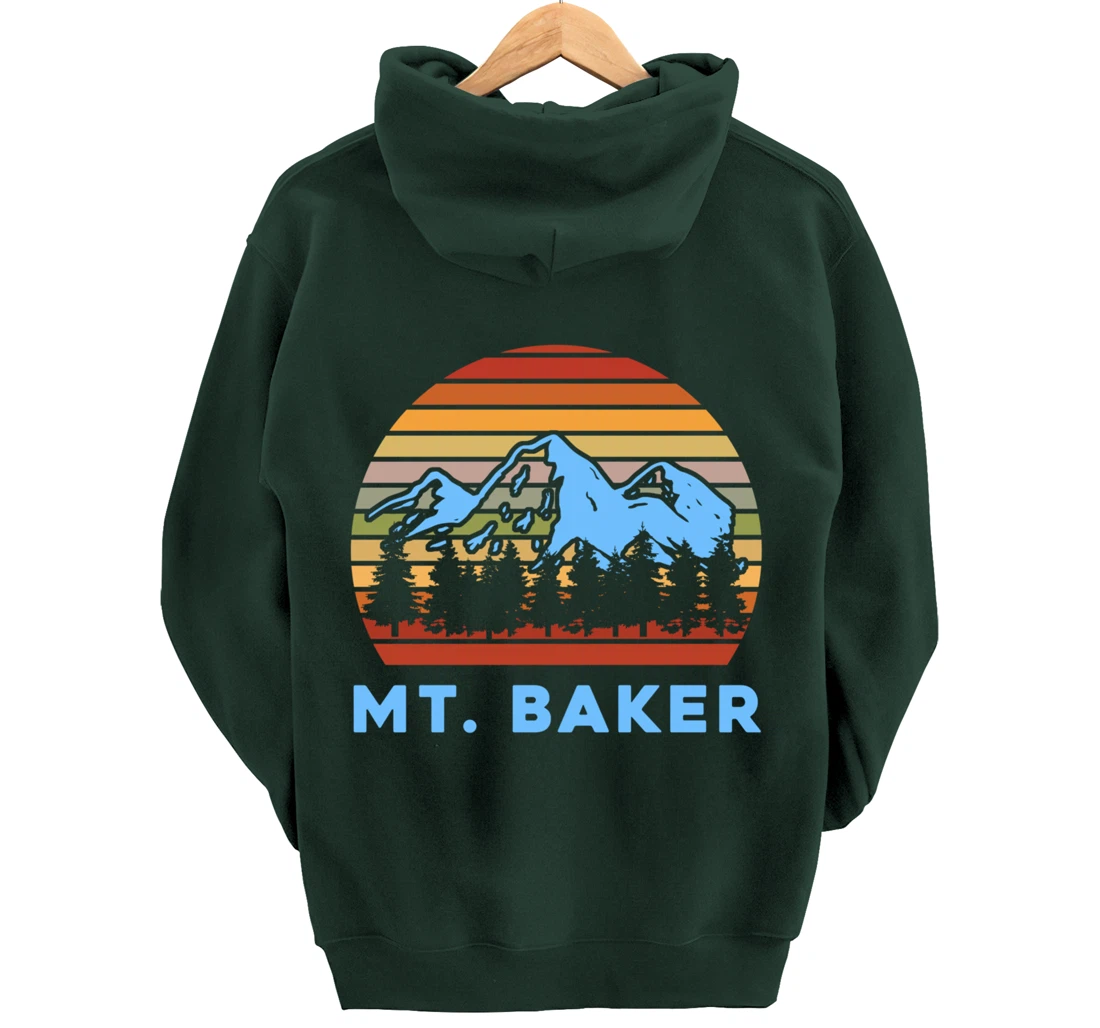 Camping Mt. Baker Souvenir Camper Hiking Nature Lover Pullover Hoodie