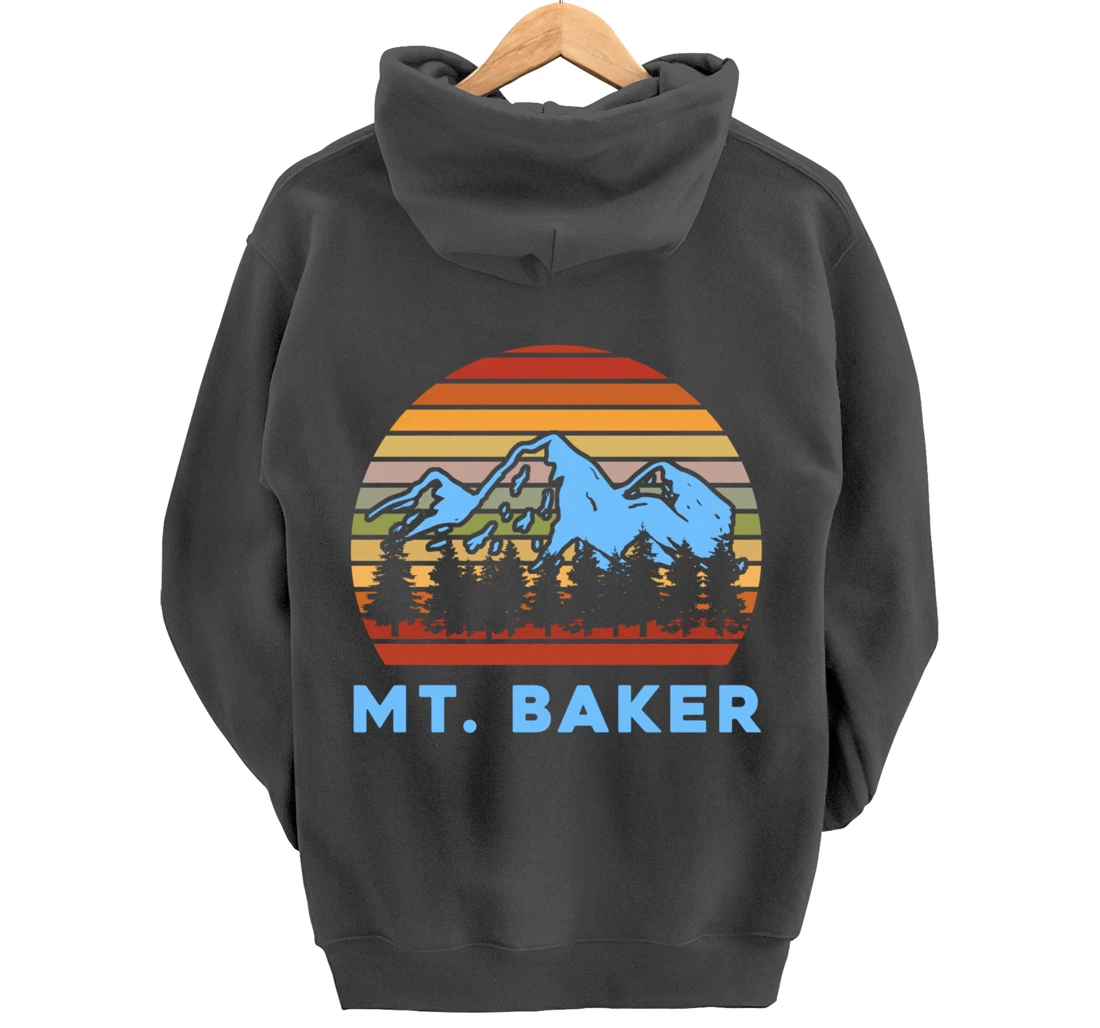 Camping Mt. Baker Souvenir Camper Hiking Nature Lover Pullover Hoodie