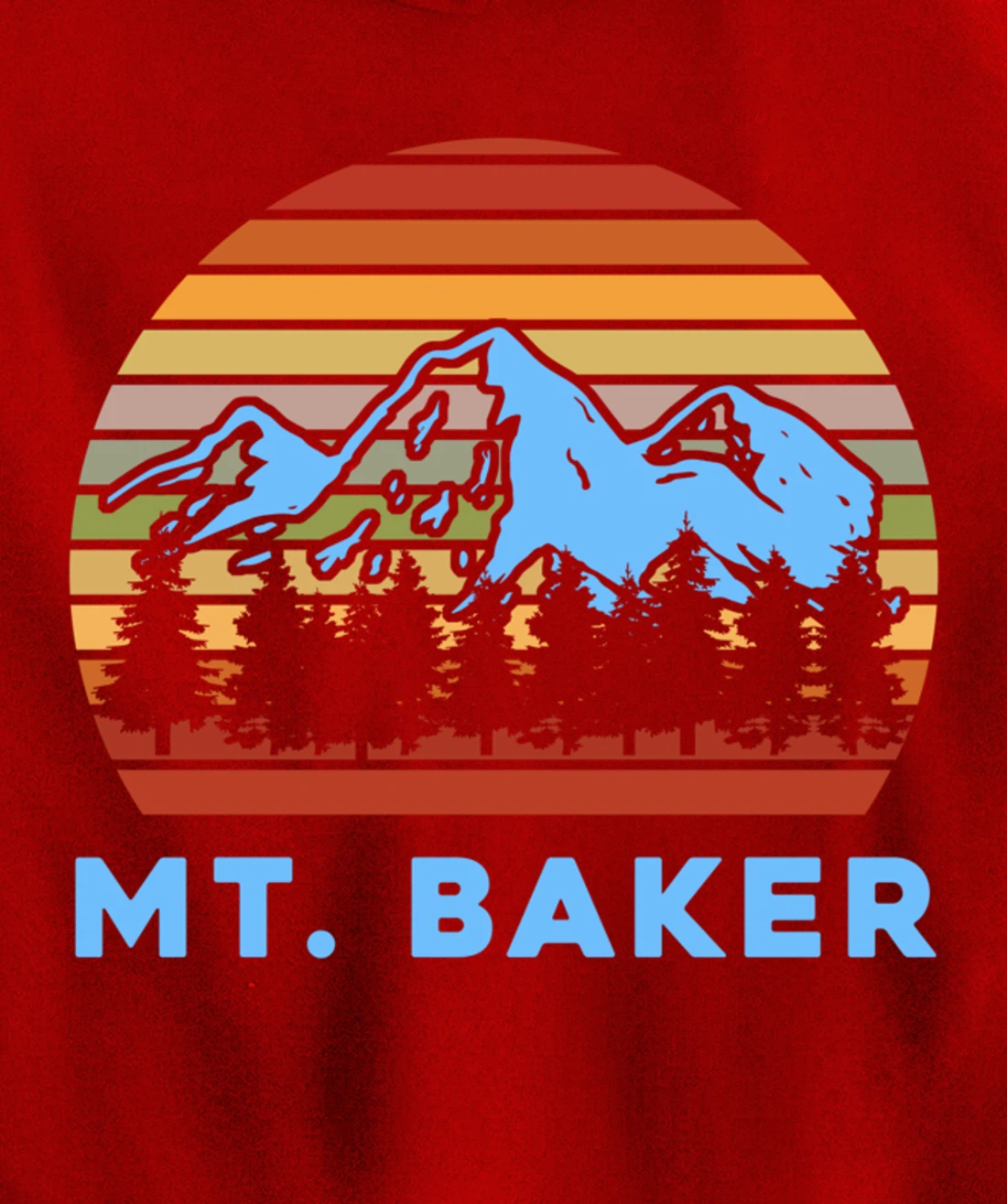 Camping Mt. Baker Souvenir Camper Hiking Nature Lover Pullover Hoodie