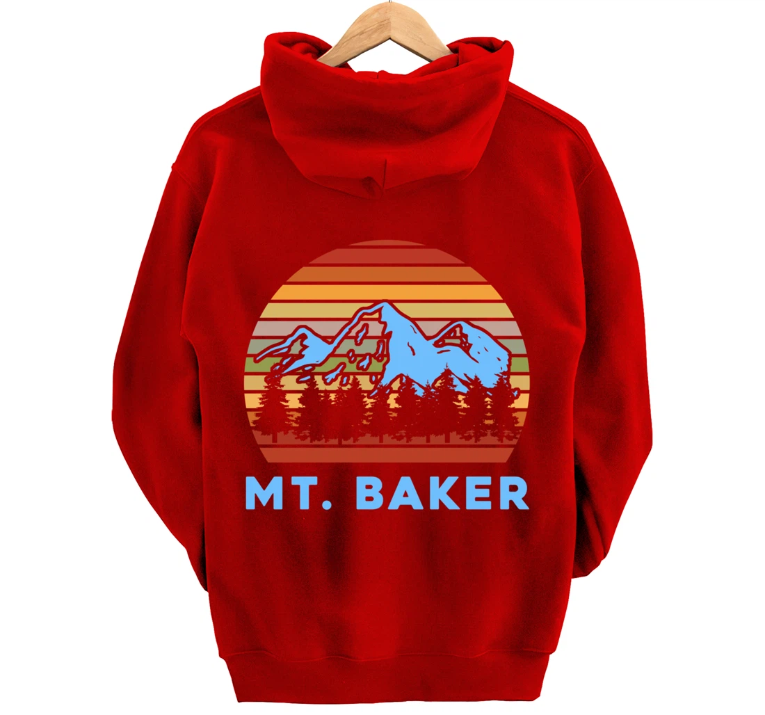 Camping Mt. Baker Souvenir Camper Hiking Nature Lover Pullover Hoodie