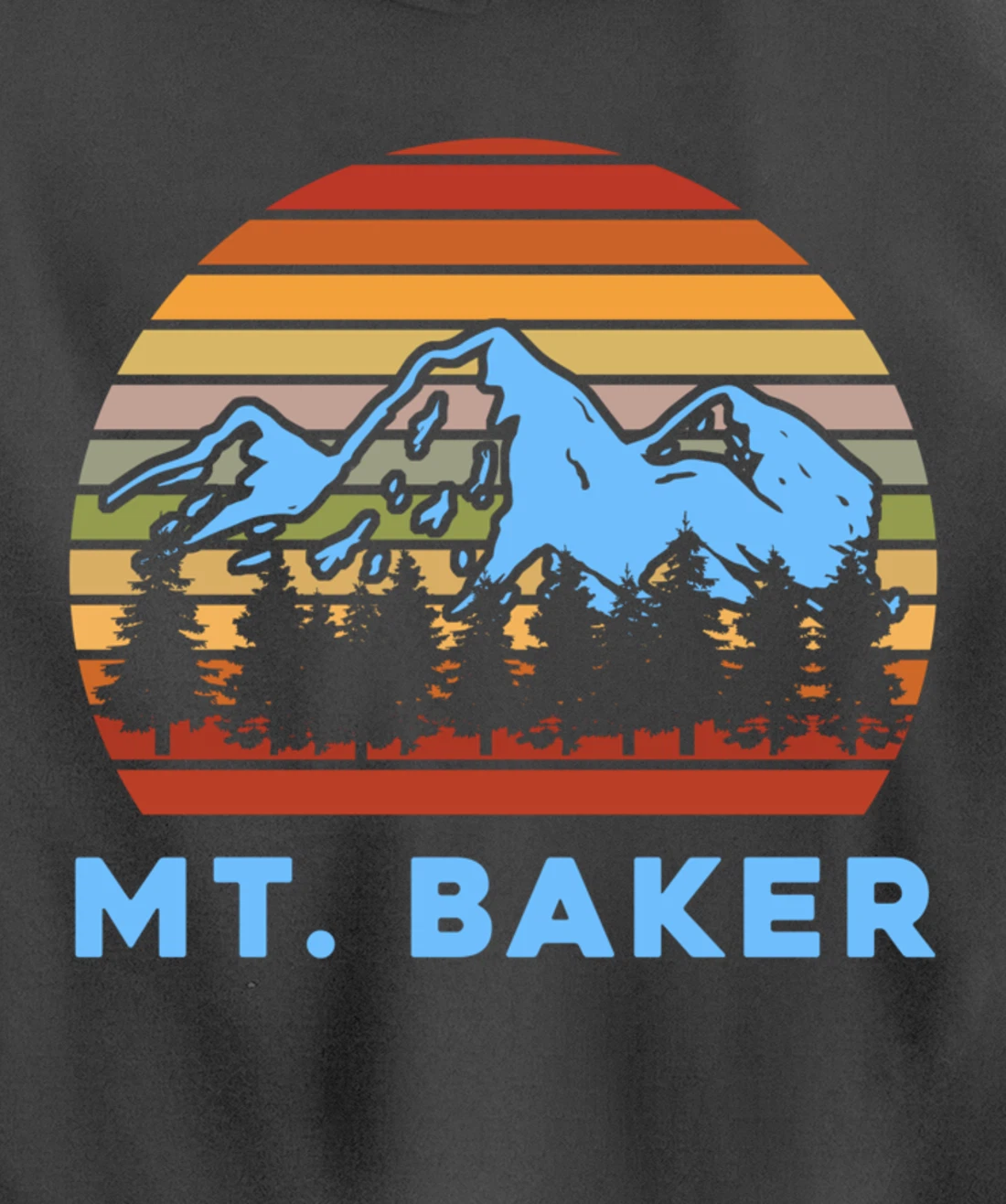 Camping Mt. Baker Souvenir Camper Hiking Nature Lover Pullover Hoodie