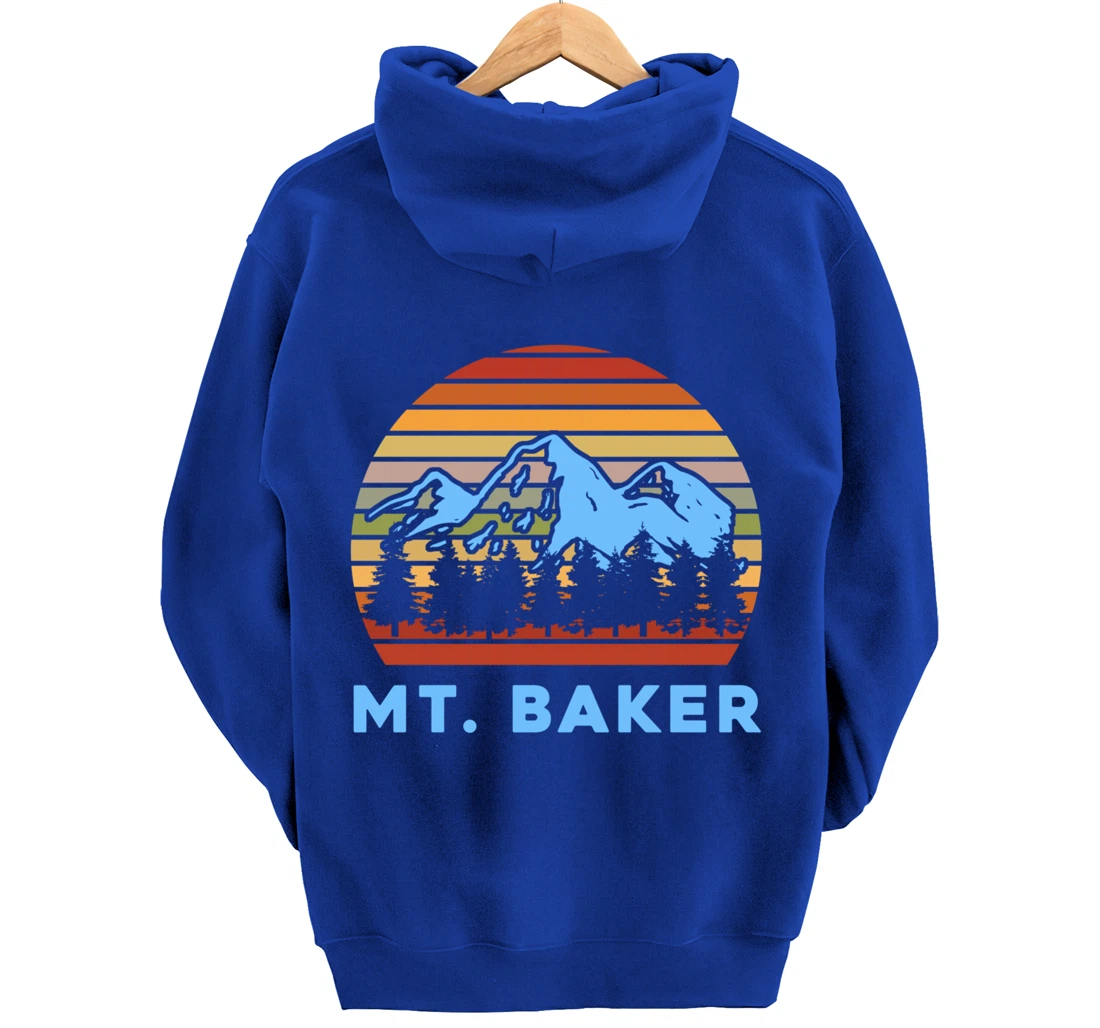 Camping Mt. Baker Souvenir Camper Hiking Nature Lover Pullover Hoodie