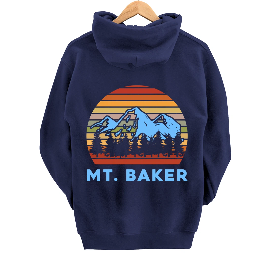 Camping Mt. Baker Souvenir Camper Hiking Nature Lover Pullover Hoodie