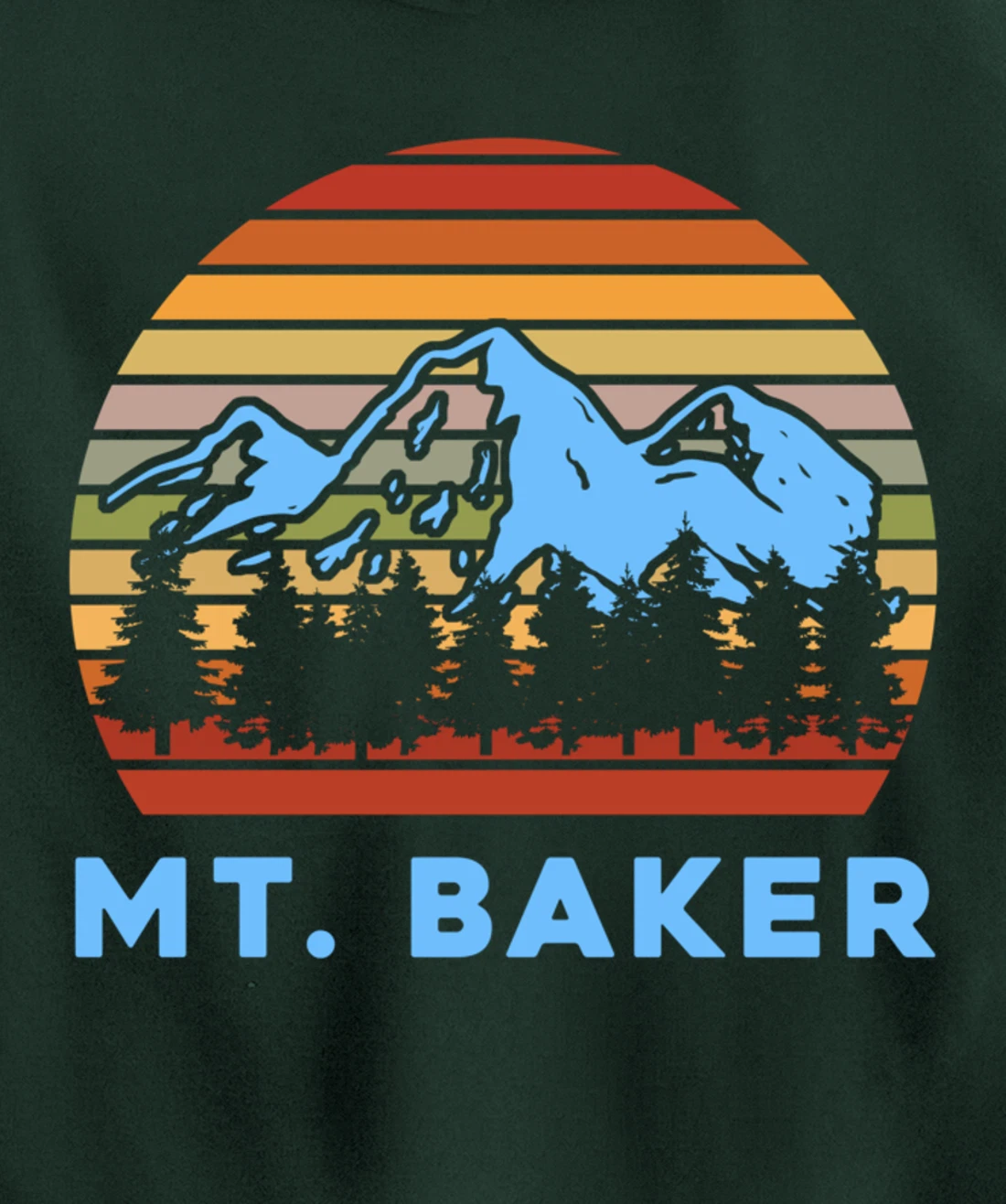 Camping Mt. Baker Souvenir Camper Hiking Nature Lover Pullover Hoodie