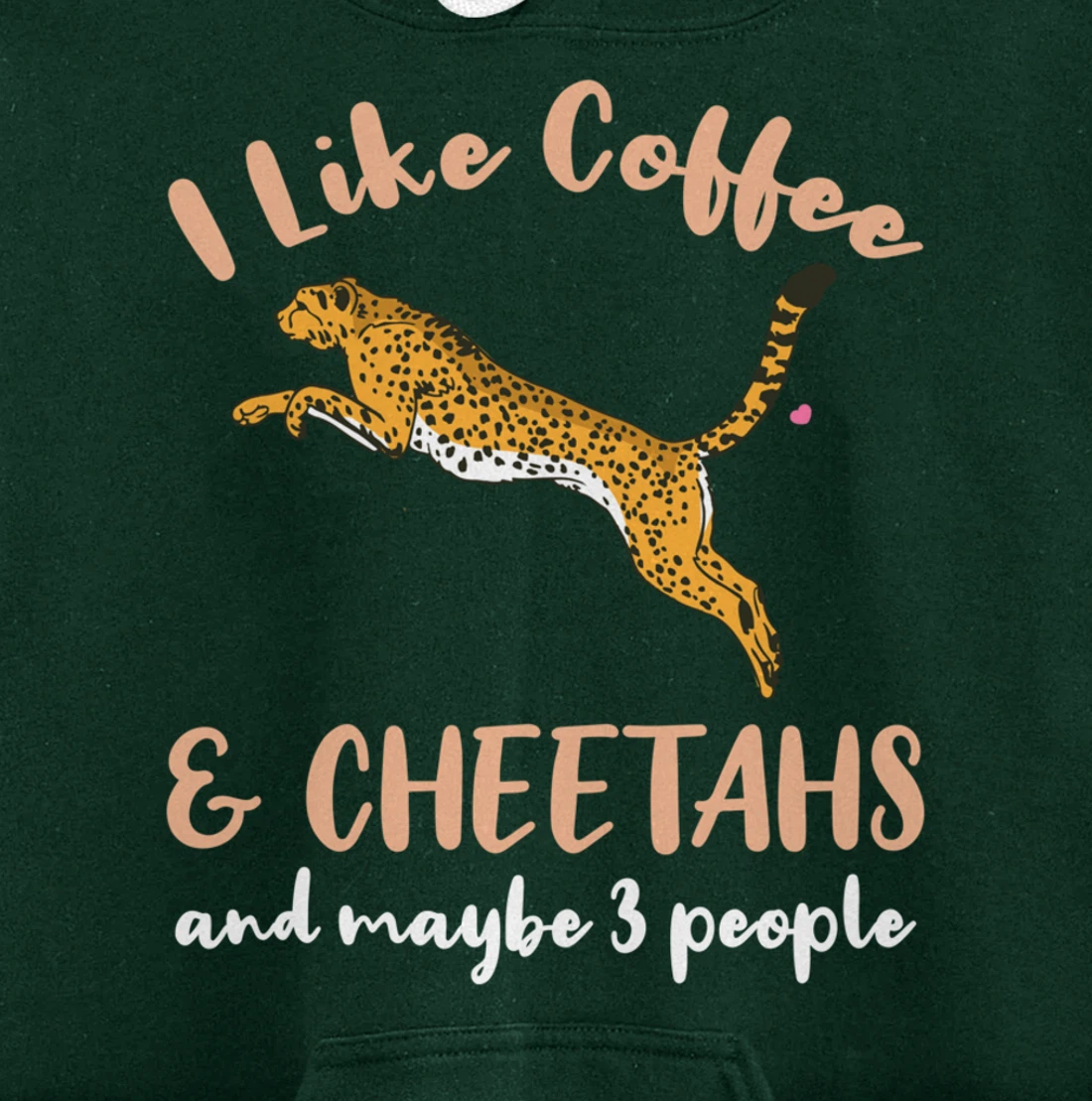 I Like Coffee And Cheetahs And Maybe 3 People Pullover Hoodie
