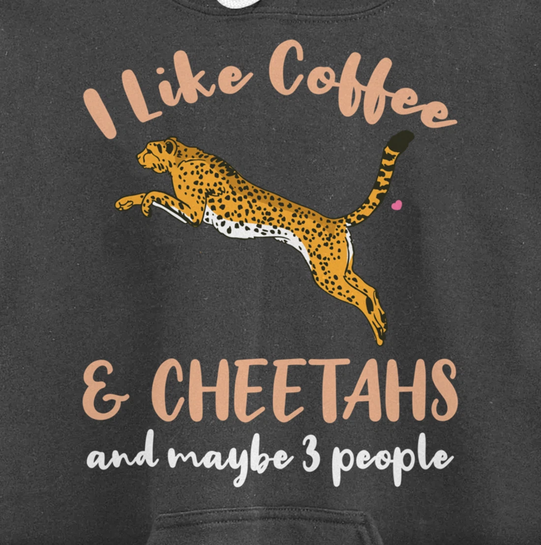 I Like Coffee And Cheetahs And Maybe 3 People Pullover Hoodie