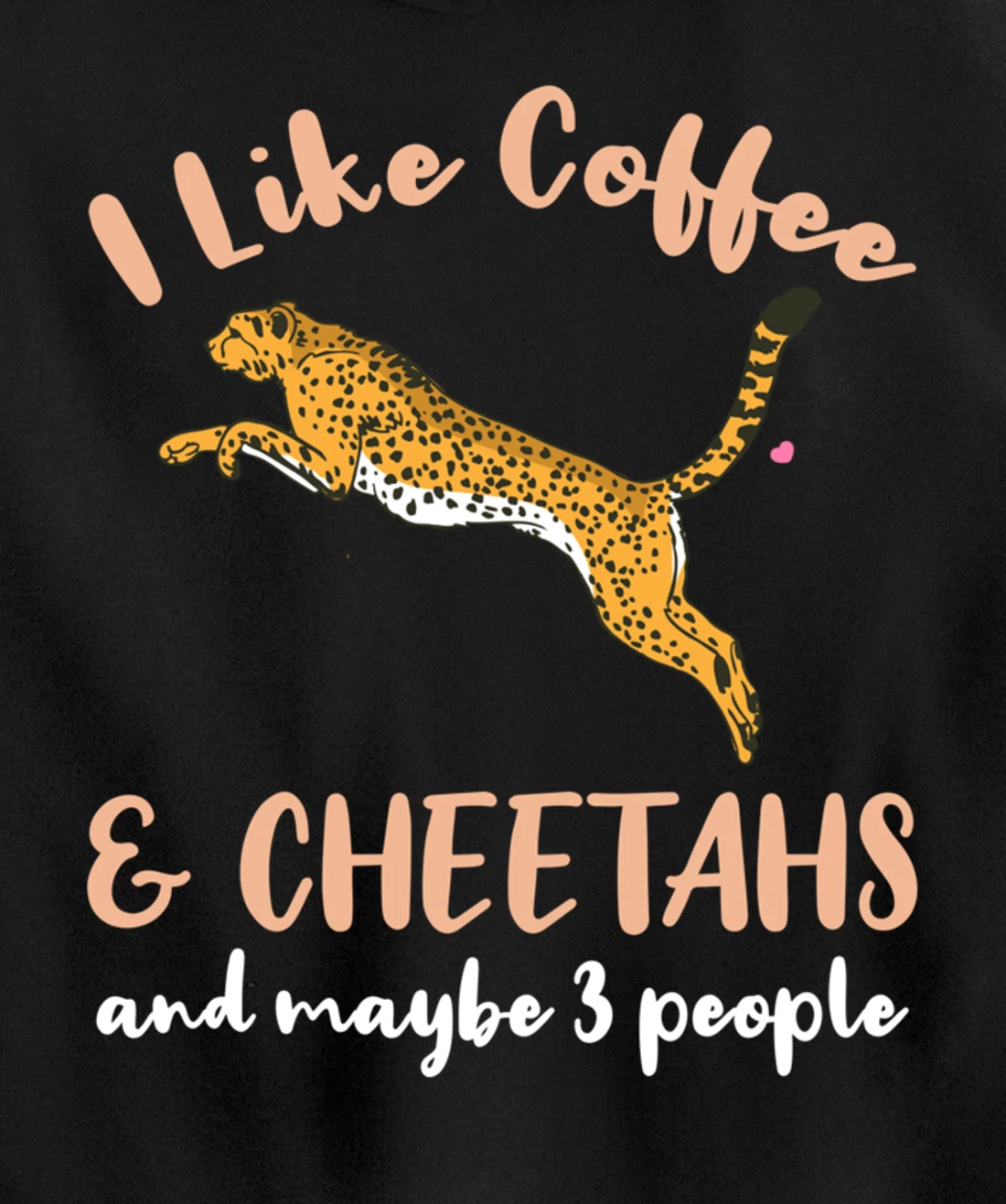 I Like Coffee And Cheetahs And Maybe 3 People Pullover Hoodie