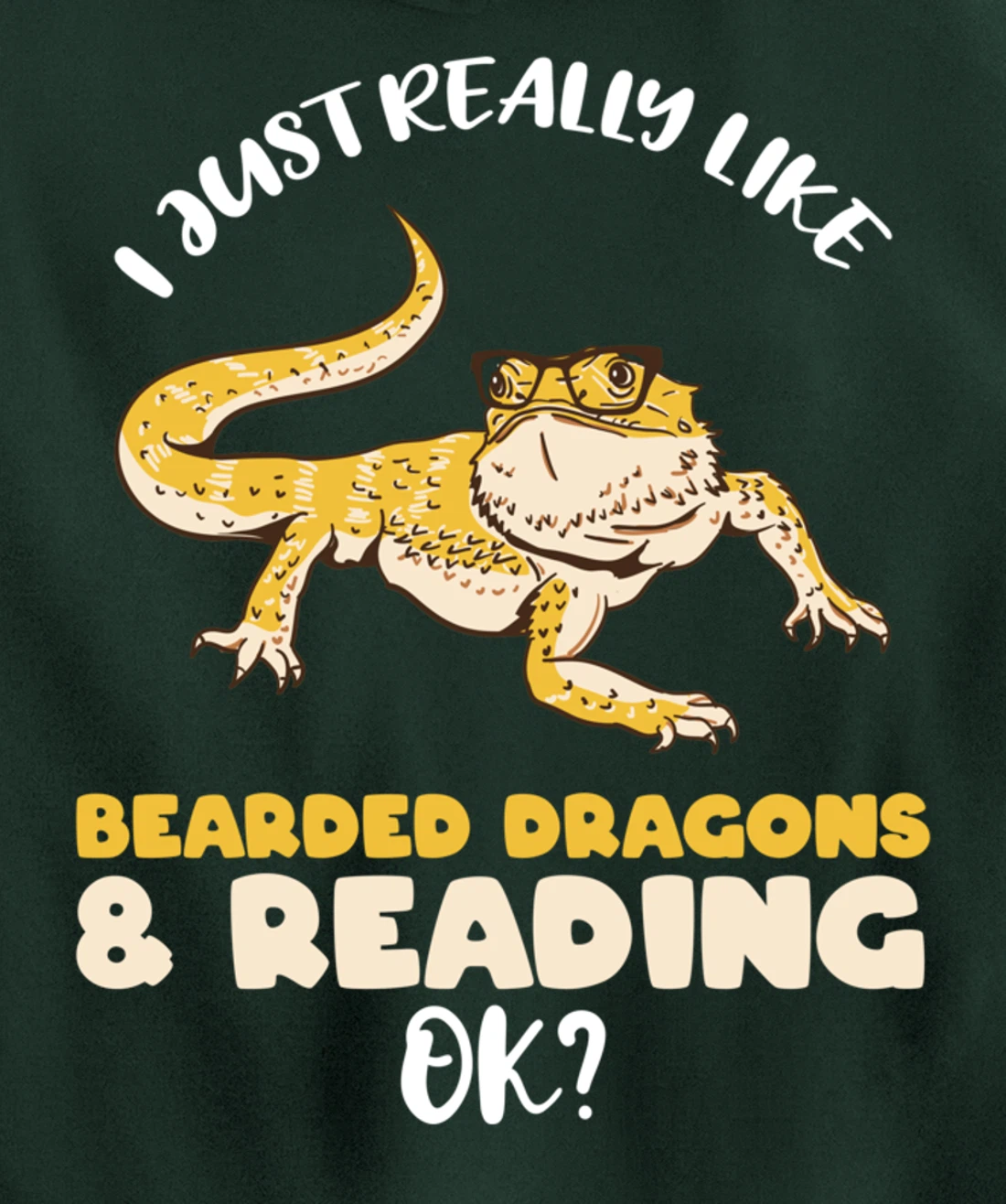 I Just Really Like Bearded Dragons And Reading Ok Pullover Hoodie