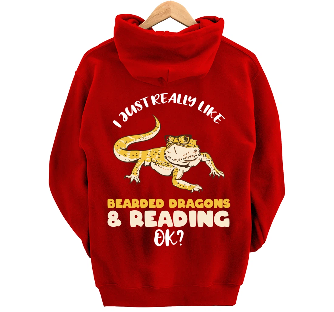 I Just Really Like Bearded Dragons And Reading Ok Pullover Hoodie