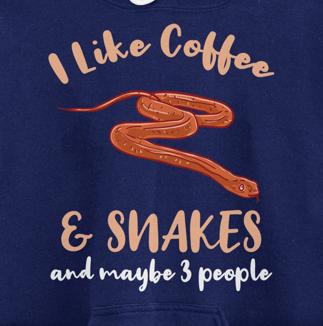 I Like Coffee And Snakes And Maybe 3 People Pullover Hoodie