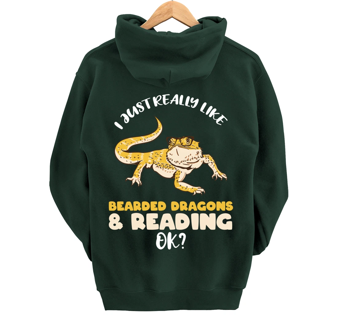 I Just Really Like Bearded Dragons And Reading Ok Pullover Hoodie