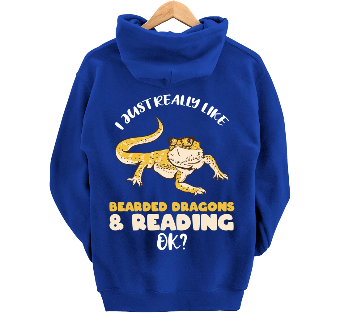 I Just Really Like Bearded Dragons And Reading Ok Pullover Hoodie