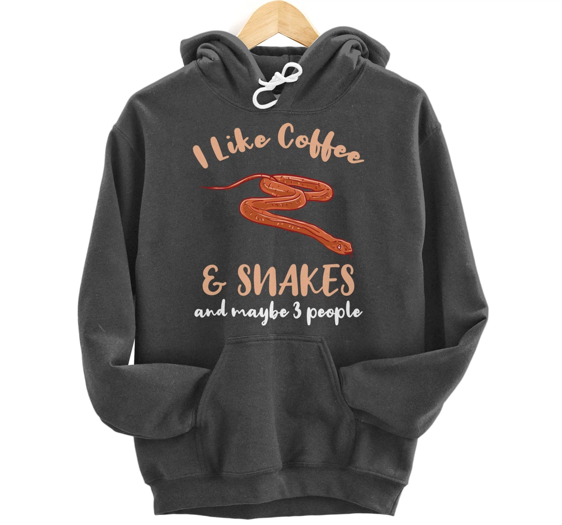I Like Coffee And Snakes And Maybe 3 People Pullover Hoodie