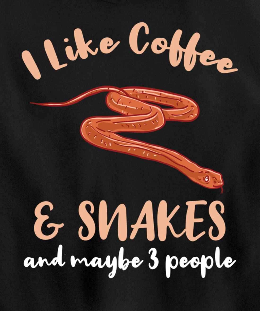 I Like Coffee And Snakes And Maybe 3 People Pullover Hoodie