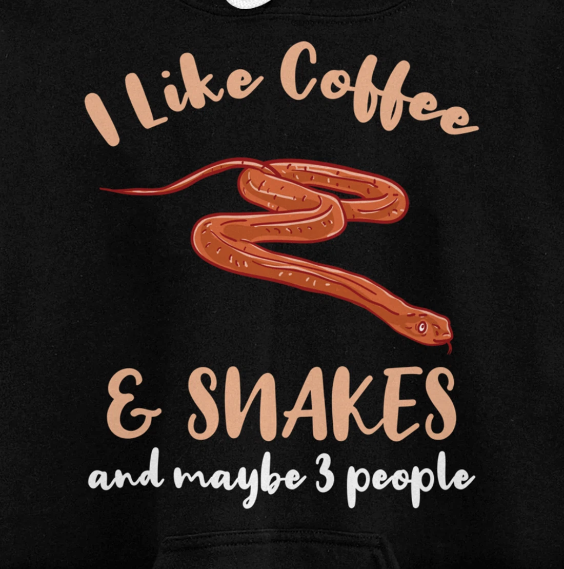I Like Coffee And Snakes And Maybe 3 People Pullover Hoodie