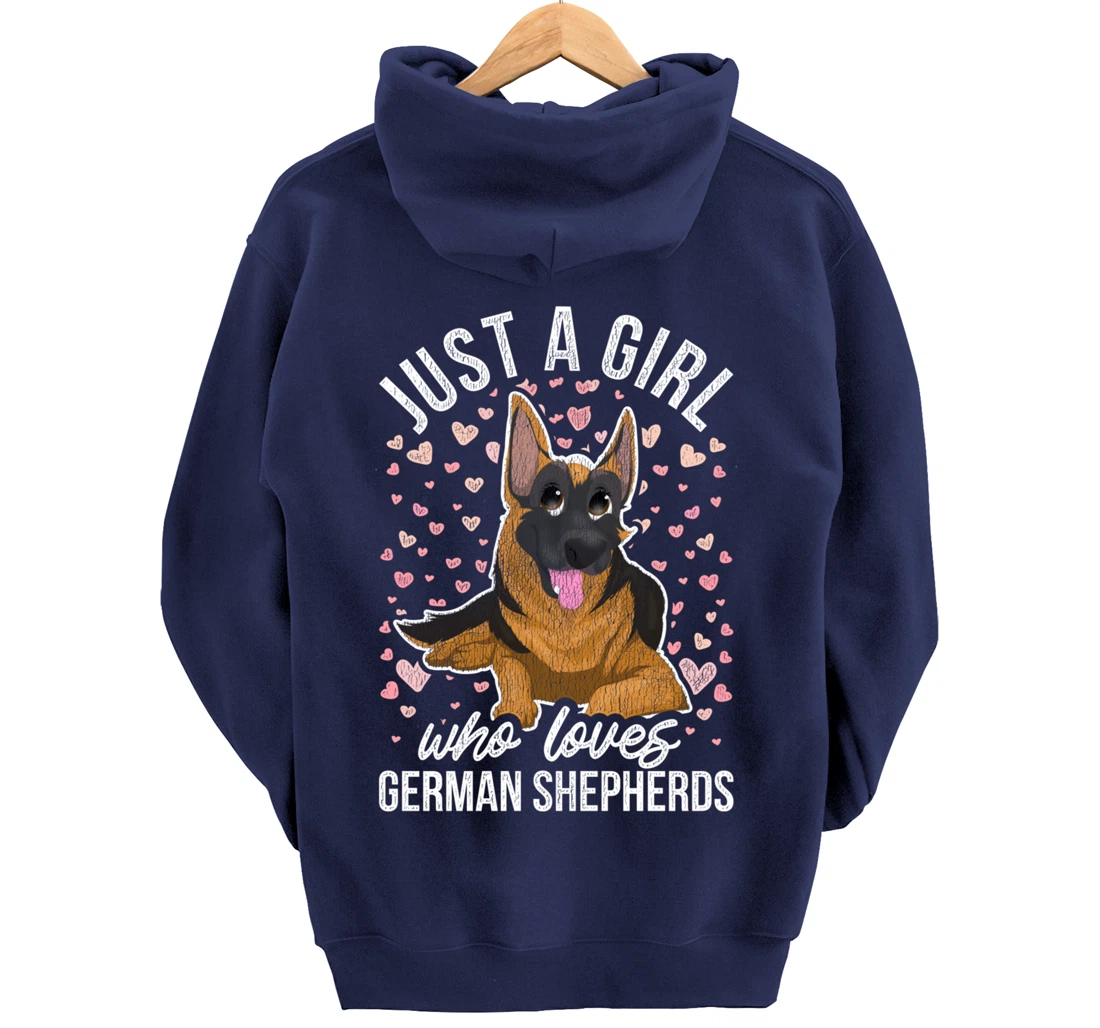 Cute Dog Animal Pet Owner Women Girls Gift German Shepherd Pullover Hoodie