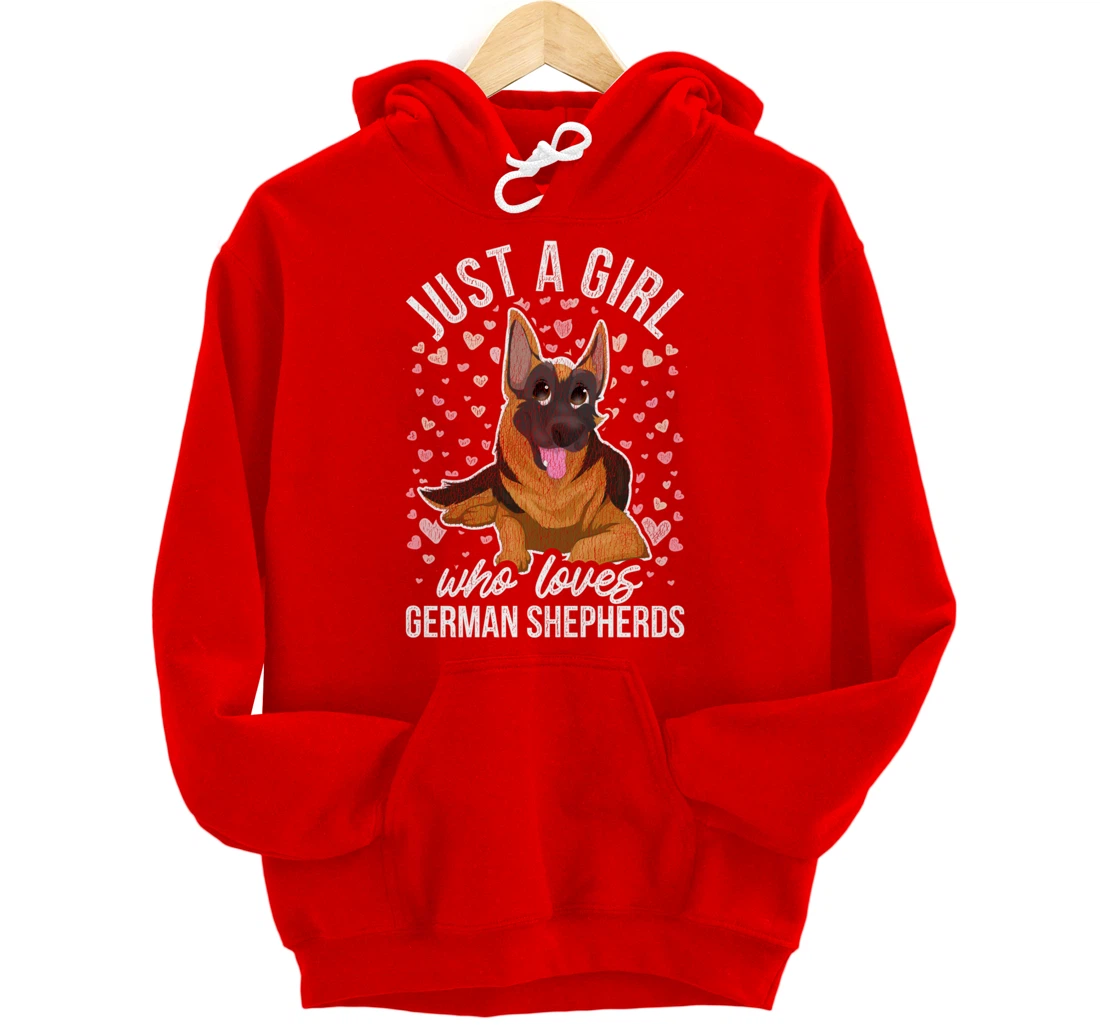 Cute Dog Animal Pet Owner Women Girls Gift German Shepherd Pullover Hoodie