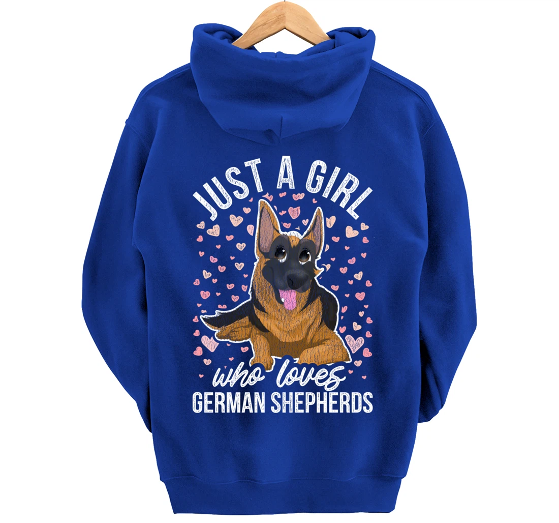 Cute Dog Animal Pet Owner Women Girls Gift German Shepherd Pullover Hoodie