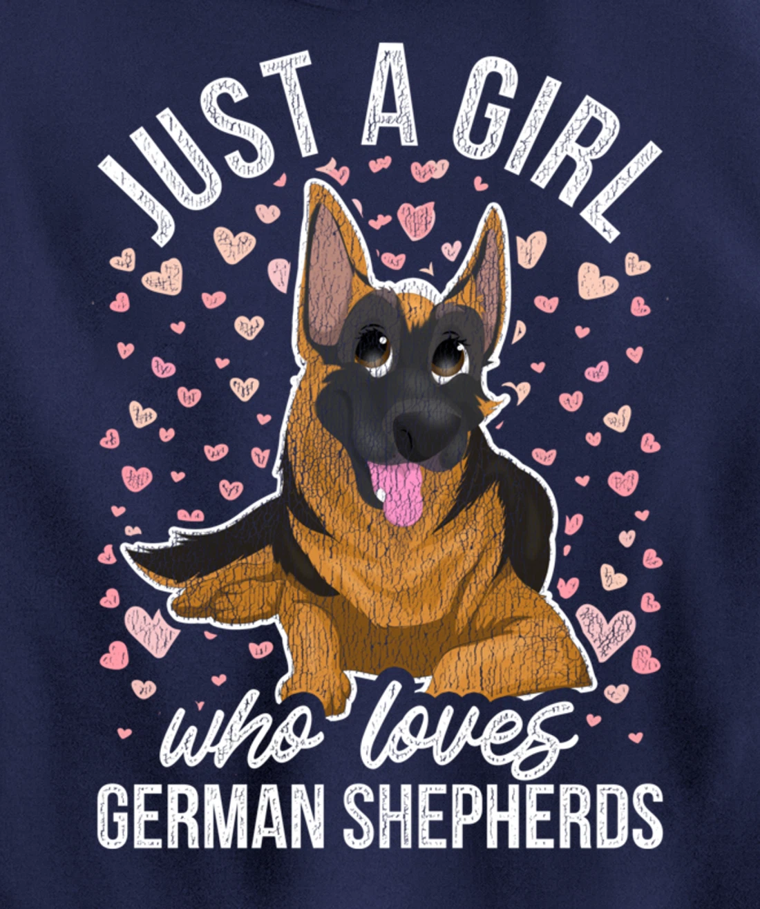 Cute Dog Animal Pet Owner Women Girls Gift German Shepherd Pullover Hoodie