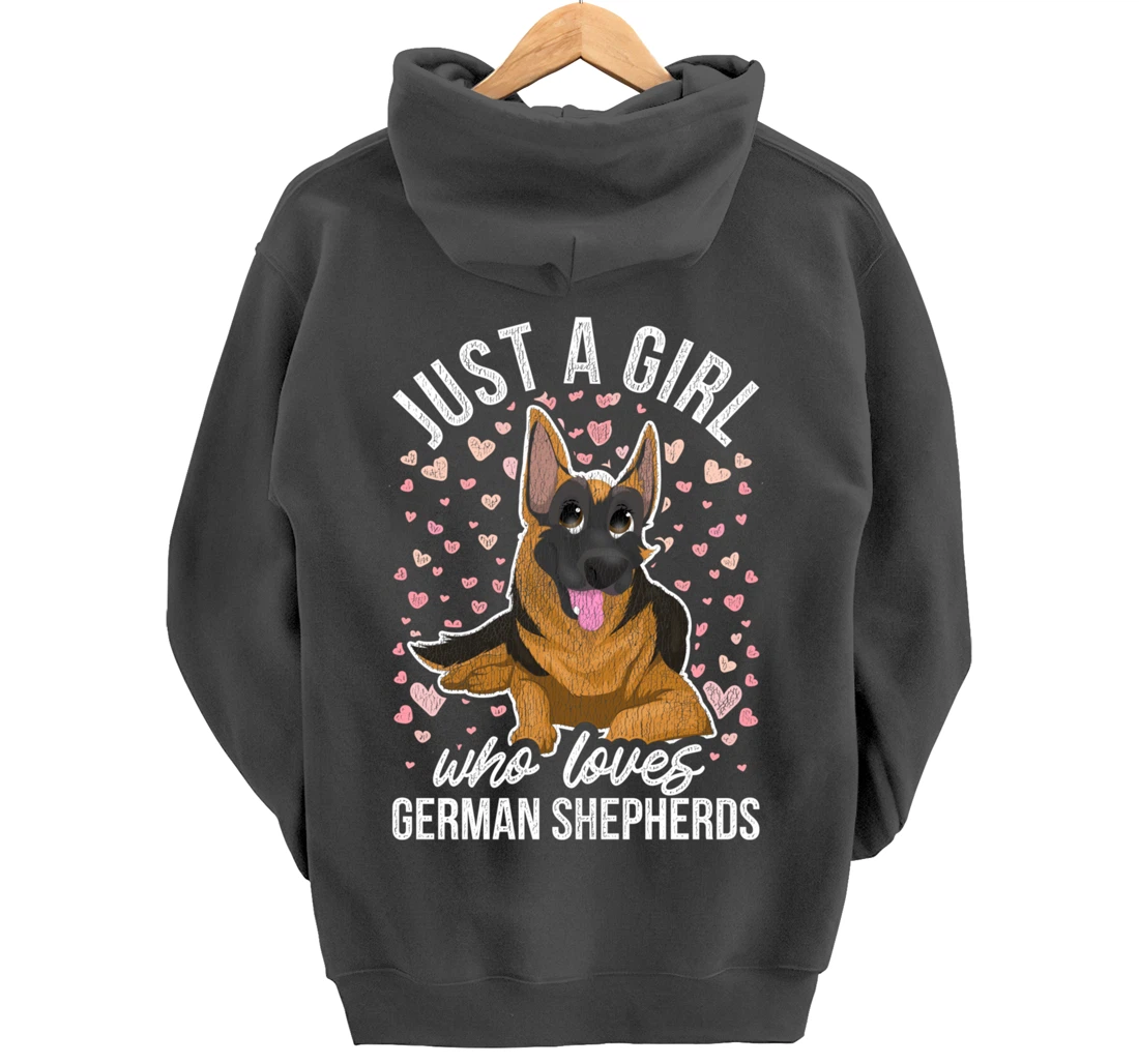 Cute Dog Animal Pet Owner Women Girls Gift German Shepherd Pullover Hoodie