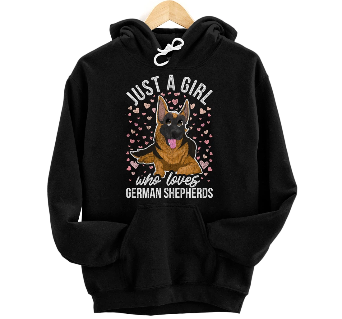 Cute Dog Animal Pet Owner Women Girls Gift German Shepherd Pullover Hoodie