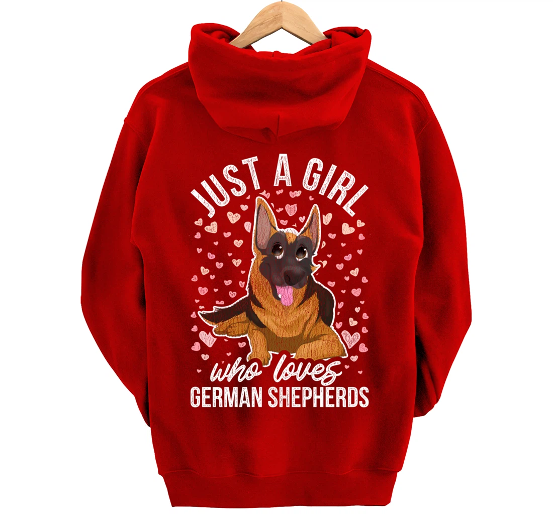 Cute Dog Animal Pet Owner Women Girls Gift German Shepherd Pullover Hoodie