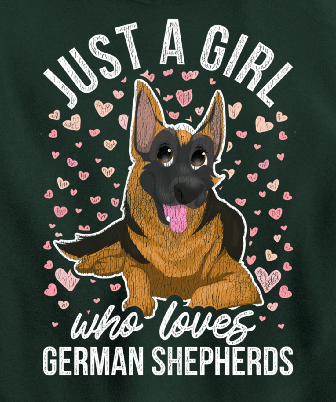 Cute Dog Animal Pet Owner Women Girls Gift German Shepherd Pullover Hoodie