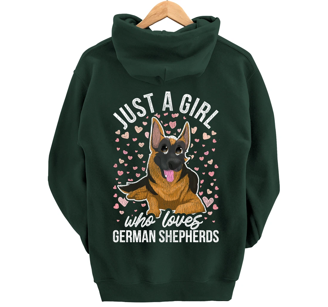 Cute Dog Animal Pet Owner Women Girls Gift German Shepherd Pullover Hoodie