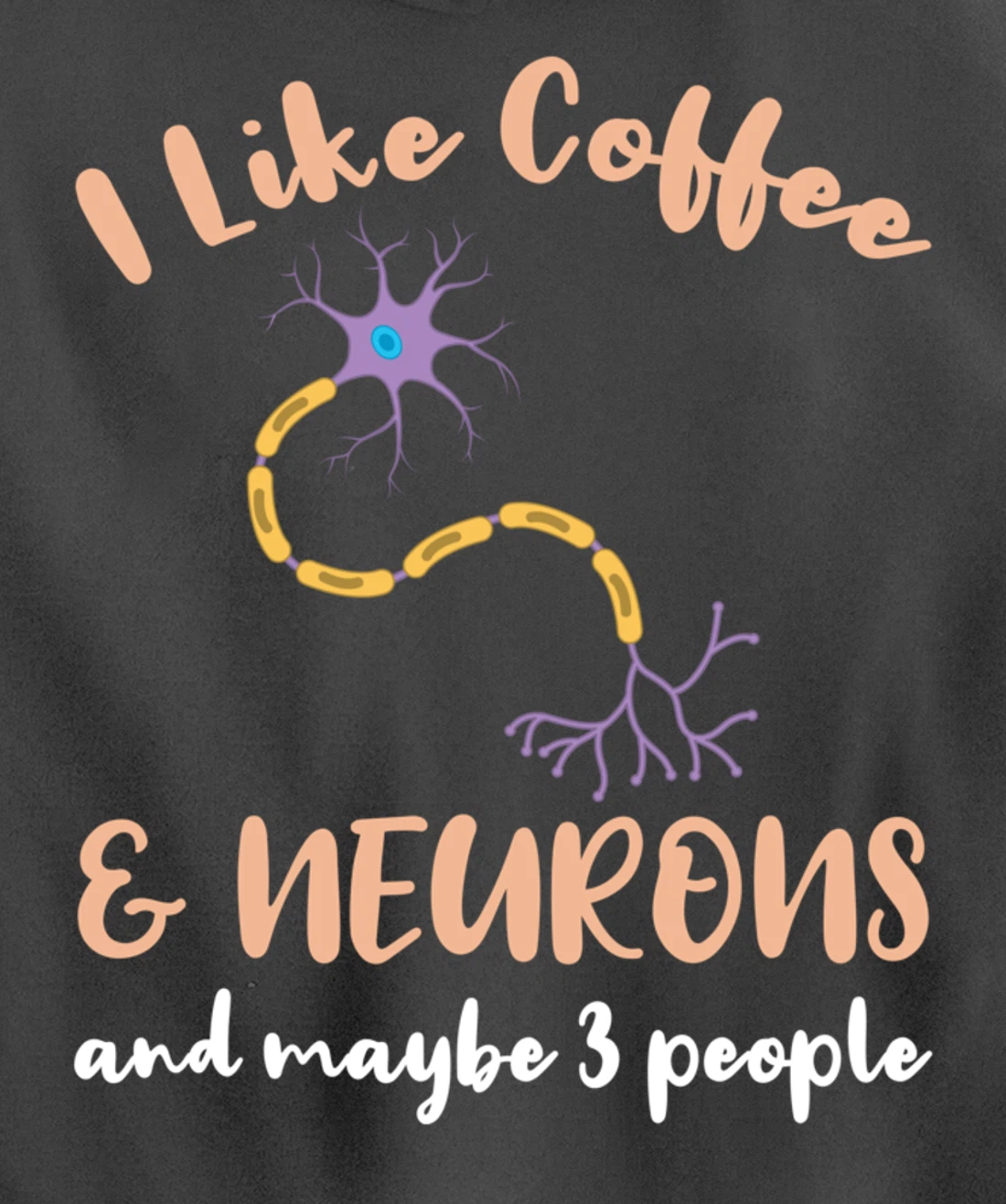 I Like Coffee And Neurons And Maybe 3 People Pullover Hoodie