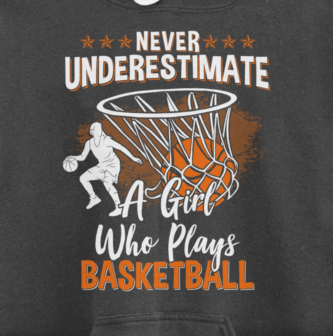 Basketball Women Girls Basketball Player Basketball Fan Pullover Hoodie