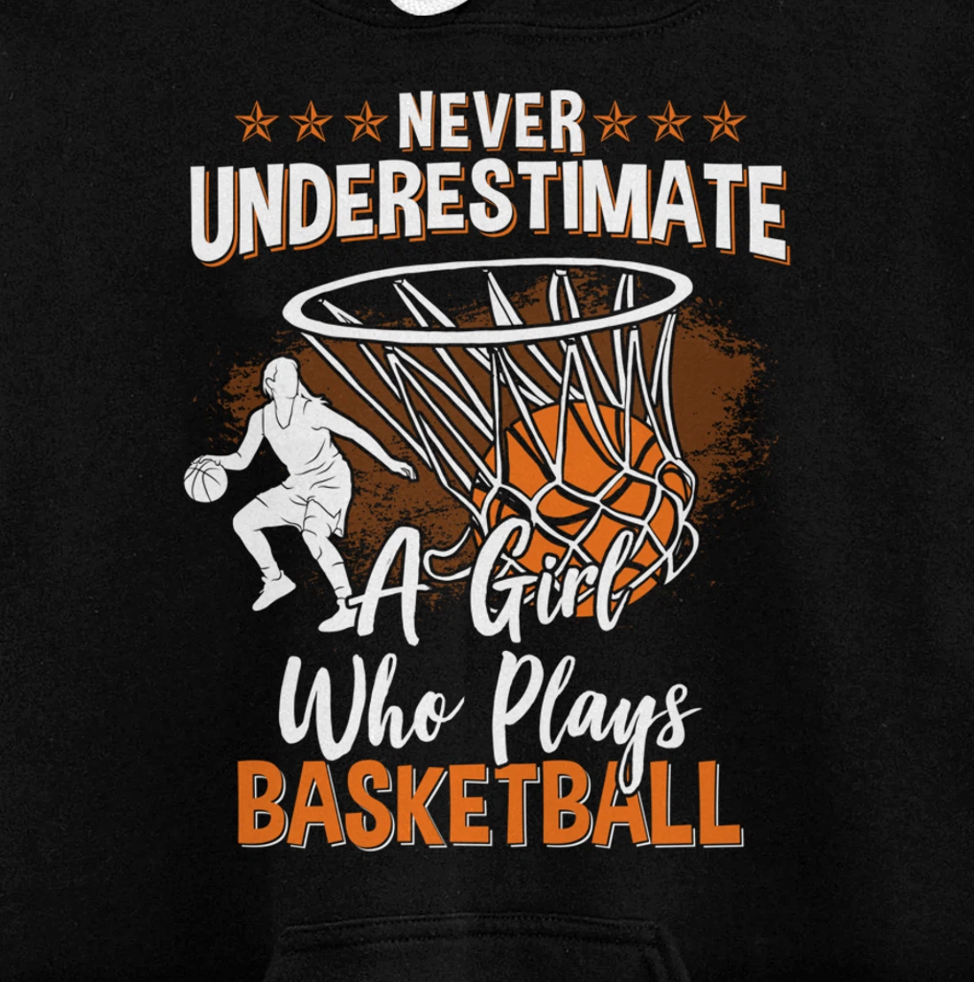 Basketball Women Girls Basketball Player Basketball Fan Pullover Hoodie