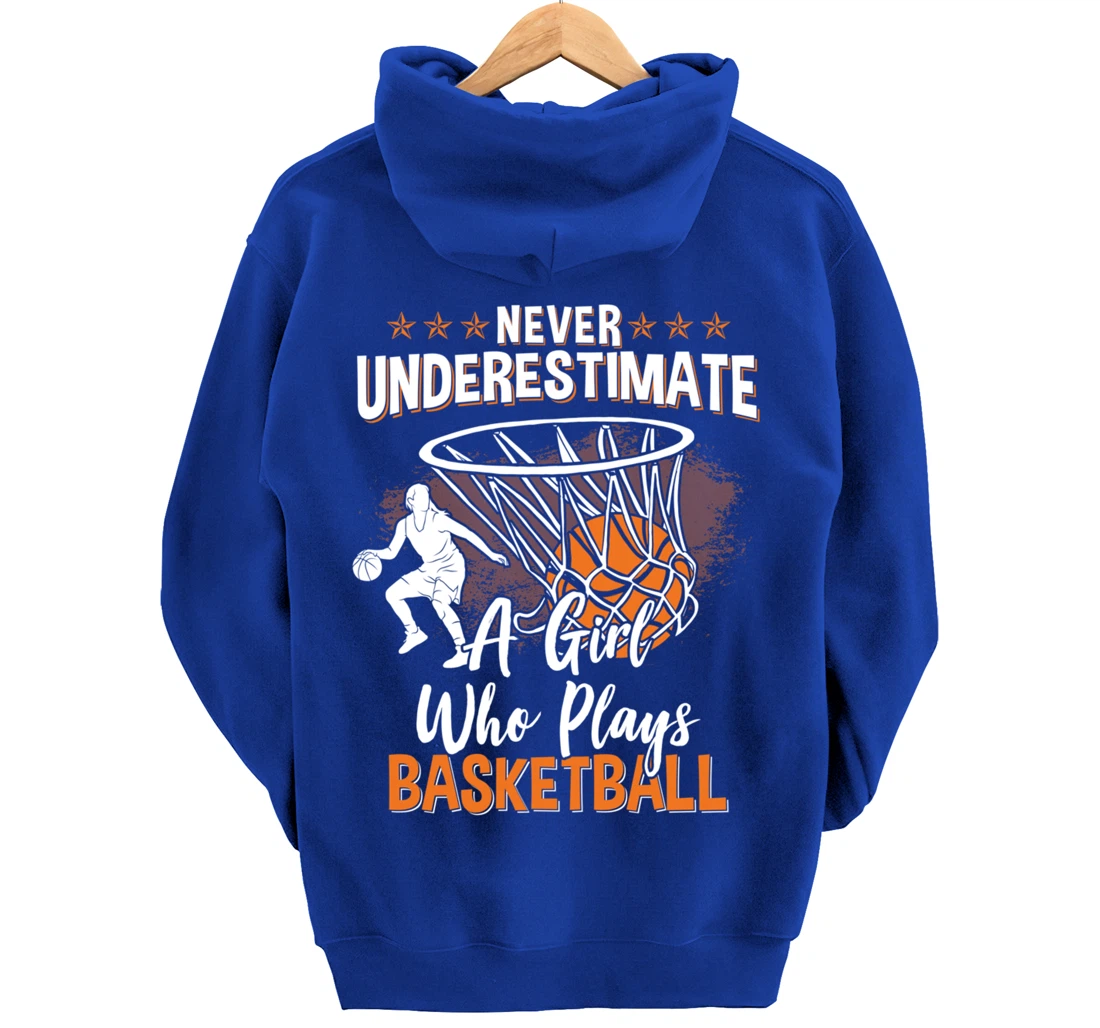 Basketball Women Girls Basketball Player Basketball Fan Pullover Hoodie