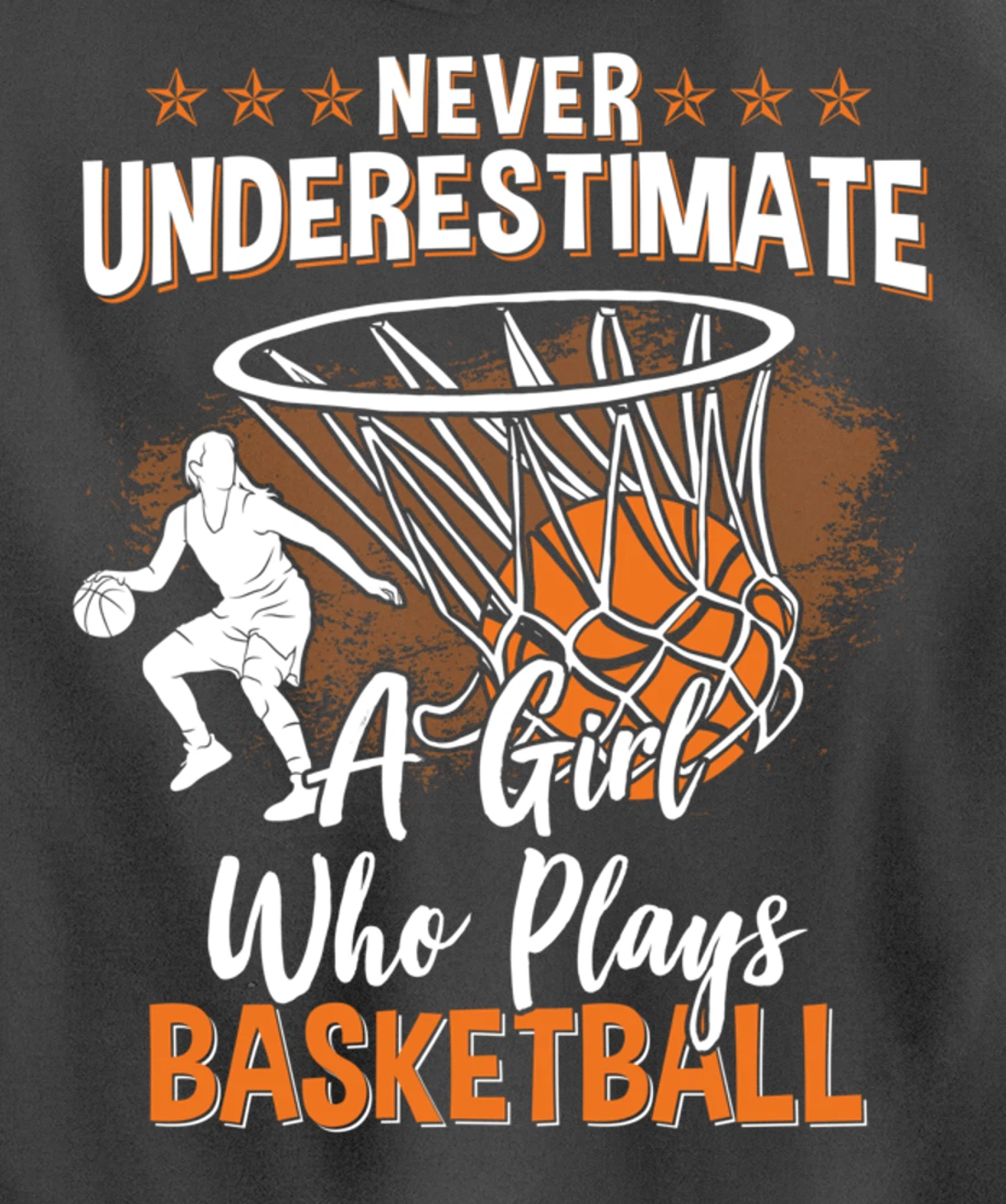 Basketball Women Girls Basketball Player Basketball Fan Pullover Hoodie