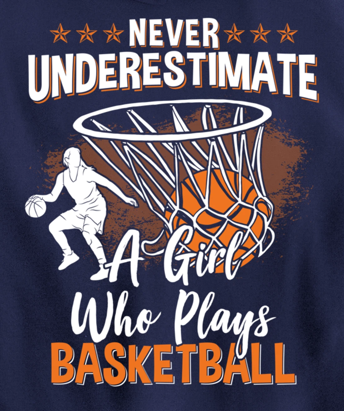 Basketball Women Girls Basketball Player Basketball Fan Pullover Hoodie