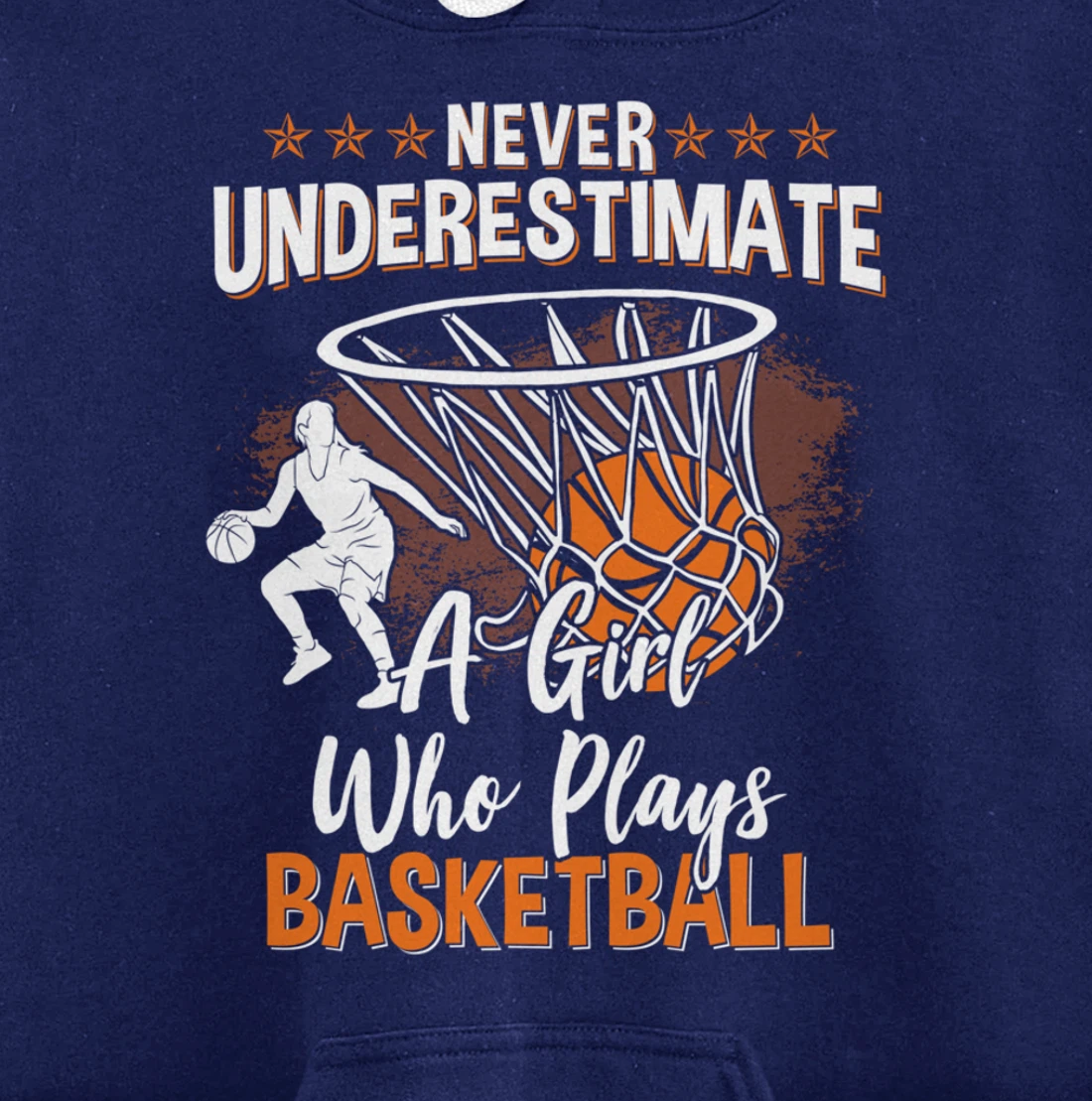Basketball Women Girls Basketball Player Basketball Fan Pullover Hoodie
