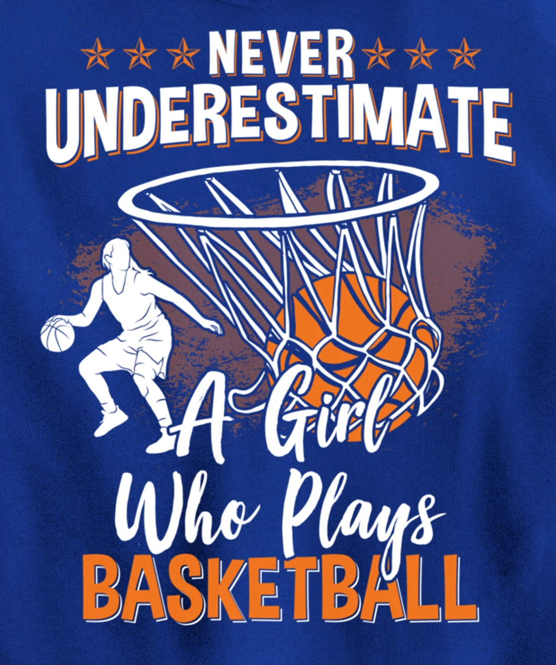 Basketball Women Girls Basketball Player Basketball Fan Pullover Hoodie